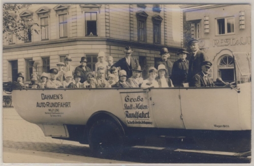 Hamburg - Dahmen's Autorundfahrt, priv. sw-Fotokarte, ungelaufen ca. 1925