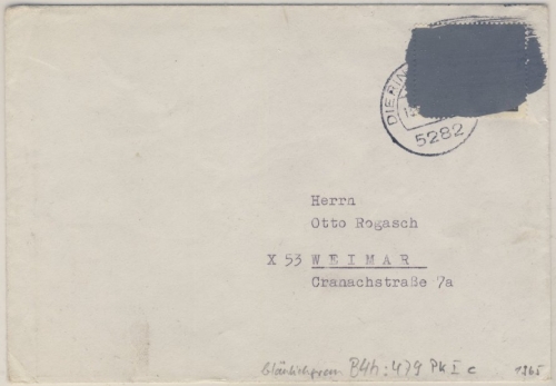 BRD - Postkrieg 20 Pfg. Vertriebene Brief i.d. DDR Dieringhausen - Weimar 1965