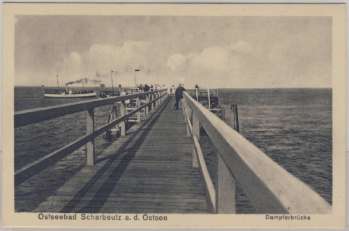 Scharbeutz - Asichtskarte Dampferbrücke, ungelaufen ca. 1930
