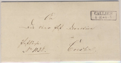 NDP - Callies (1868) Ra2 Postsache n. Coelsin - Inhalt: Dienstantrittsanzeige