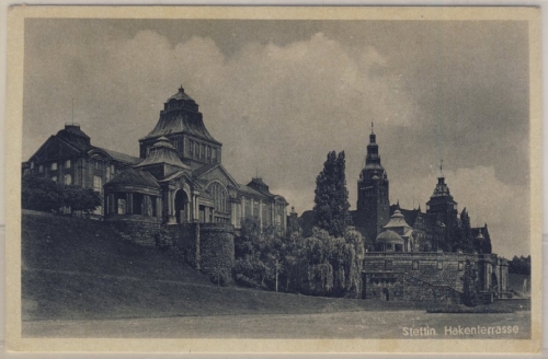Pommern - Stettin Hakenstraße sw-Ansicht gelaufen/Feldpostkarte n. Herford 1940
