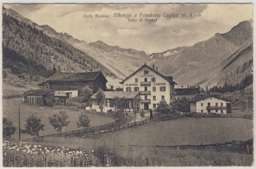 Österreich/Südtirol - Ahrntal Gasthaus Leimegger, sw-Ansicht, gelaufen 1928