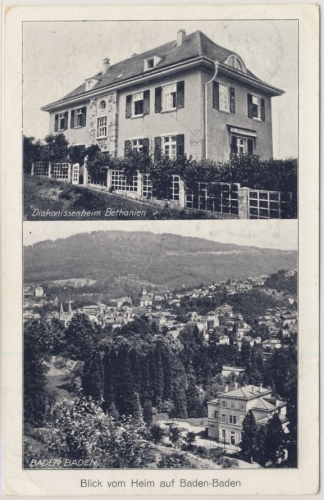Baden-Württemberg - Baden-Baden, Diakonissenheim Bethanien, sw-AK, gelaufen 1934