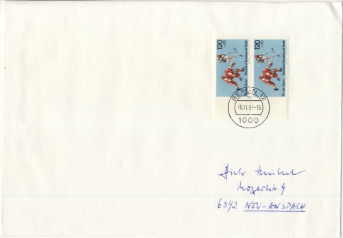 Berlin - 2x120 Pfg. Sport/Eishockey, Brief (3.Gew.st.), Berlin -