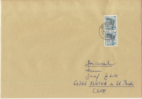 Berlin - 80 Pfg. SKW, C/D-Paar, Drucksache (>50g) i.d. CSSR, Berlin - Kvetna
