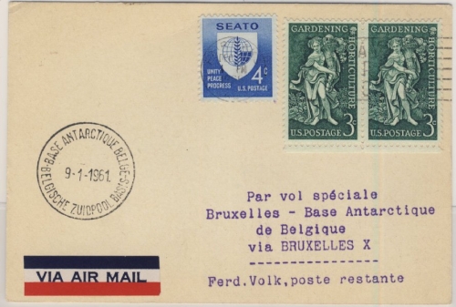 USA - 2x3 C. Gartenbauvereine u.a., Lupo-Karte, Fair Oaks - Brüssel - Base
