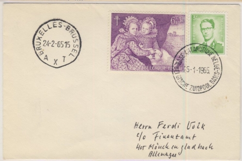 San Marino - 30+70 L. Olympiade Tokyo, Karte n. Base Roi Baudouin 1965
