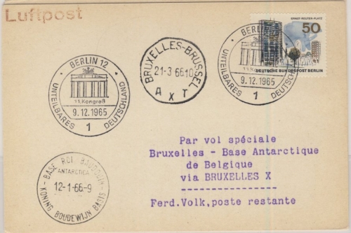 Berlin - 50 Pfg. Neu-Berlin, Lupo-Karte SST Unteilbares Deutschland n. Base Roi