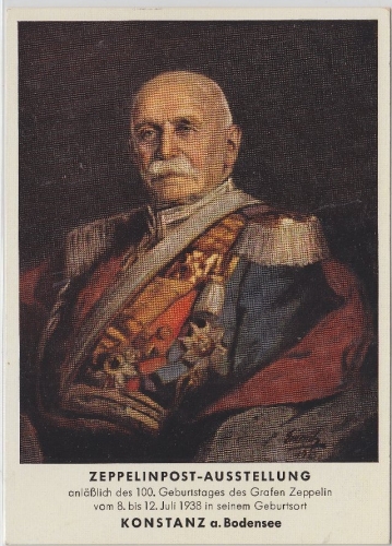 DR - Zeppelinpost-Ausstellung Konstanz 1938, Sonderkarte + SST