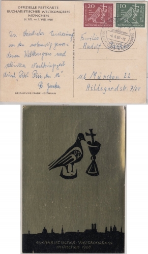 BRD - Eucharistischer Weltkongress 1960 Sonderkarte + SST München