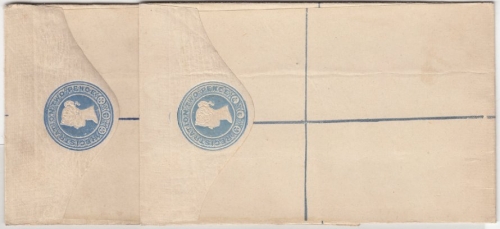 Großbritannien - 2 P. Victoria, 2 GA-Einschreibeumschläge/2 versch. Typen -