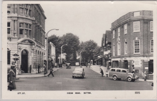 Großbritannien - Sutton, Cheam Road, sw-Fotokarte gelaufen 1967