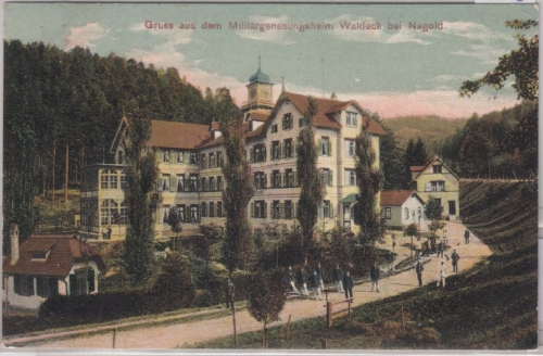 Baden-Württemberg - Militärgenesungsheim Waldeck b. Nagold, Farb-AK gelaufen