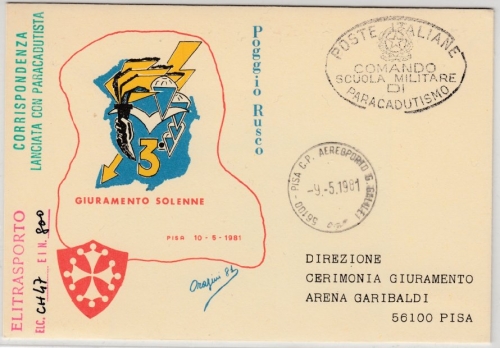 Italien - Comando Scuola Militare di Paracadutismo, SST a. Sonderkarte 1981