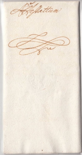 Bayern - Estafette Schwandorf 1753, mit Inhalt (Siegeloblate + Text)