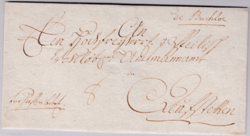 Bayern - Altbrief "de Buchloe" (ca. 1790) n. Deufstetten, ohne Inhalt