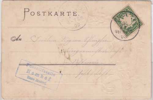 Bayern - Hemhof T. Endorf, Posthilfstellen-Ra3 a. Karte n. Söchtenau 1908