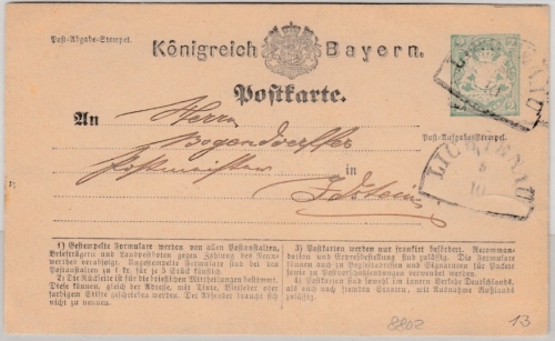 Bayern - Lichtenau 5/10, HKS a. 2 Kr. GA-Karte n. Idstein