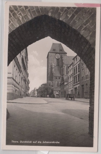 Pommern - Thorn Johanniskirche, sw-Fotokarte ca. 1935, ungelaufen