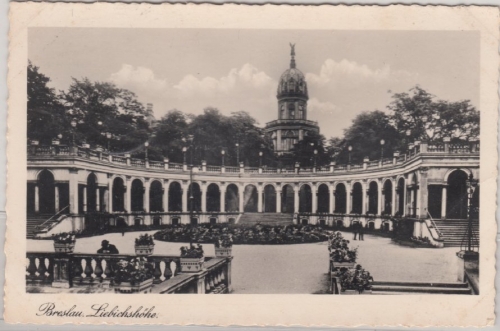 Schlesien - Breslau Liebichshöhe, sw-Fotokarte/Feldpost 17.12.39 n. Kiel