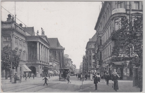 Schlesien - Breslau, Schweidnitzer Straße - sw-AK (ca. 1910), gelaufen 1942 als