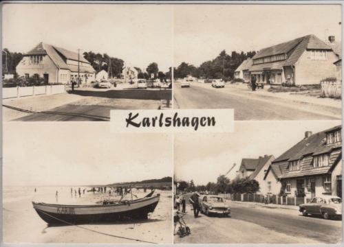 Mecklenburg-Vorpommern - Karlshagen, sw-Mehrbild-Fotokarte, gestpl. Zeltplatz