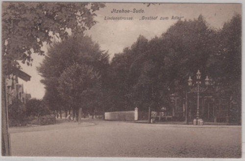 Schleswig-Holstein - Itzehoe-Sude, Lindenstarße, Gasthof z. Adler, gelaufen 1916