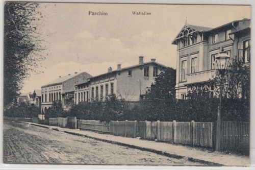 Mecklenburg-Vorpommern - Parchim, Wallallee, sw-Ansicht, gelaufen 1914