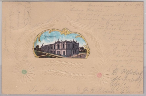 Hessen - Kassel, Bildergallerie, selbstgebastelte Karte, gelaufen/Ortskarte 1903
