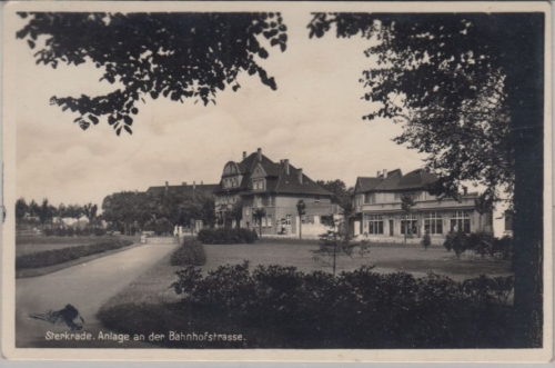 Nordrhein-Westfalen - Sterkrade, Anlage a.d. Bahnhofstraße, sw-Fotokarte 1931