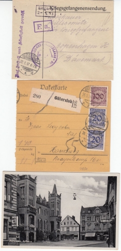 DR/All.Bes./BRD - Gütersloh, Lot mit 8 hübschen Heimatbelegen ex 1917/1981