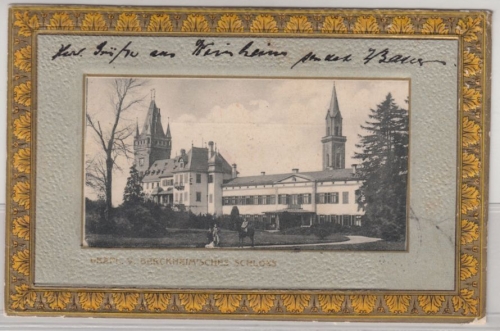 Baden-Württemberg - Weinheim, Berckheim'sches Schloss, Passepartout-Prägekarte