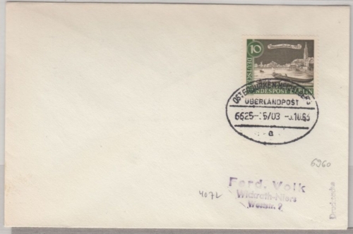 BRD - Überlandpost Osterburken - Heidelberg 6625-5/03, Drucksache 1963 n.