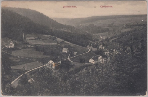 Baden-Württemberg - Freudenstadt Christofstal, sw-AK gelaufen/Feldpost 1916