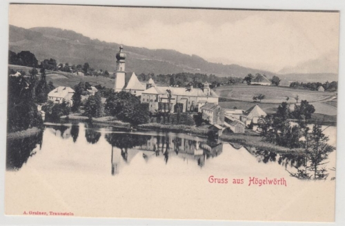 Bayern - Högelwörth, Gruss aus.., sw-AK (Gesamtansicht), ungelaufen ca. 1900
