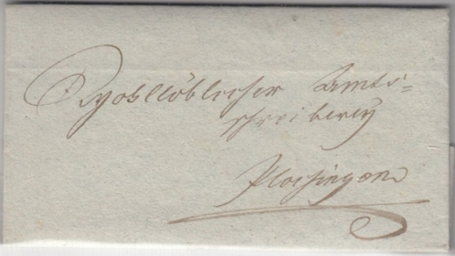 Württemberg - Plochingen 1820, Ortsbrief/Botenbrief m. Inhalt