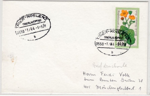 BRD - Überlandpost Trier - Koblenz 0550-1/04, Drucksache n. Mönchengladbach 1978
