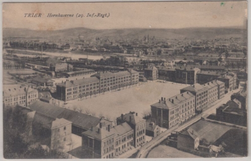 Rheinland-Pfalz - Trier, Hornkaserne - sw-AK, gelaufen 1915