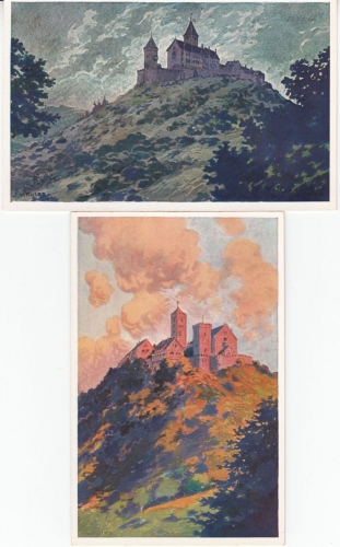 Religion - Lutherstätten, 6 farb. Künslterkarten ca. 1930, Verlag evangel. Bund