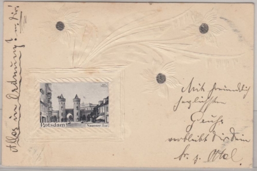 Brandenburg - Potsdam Nauener Tor, Eigenbau-AK/Schlitztechnik 1912 - UNIKAT