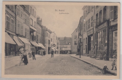Lothringen - Sankt Avold, Lublerstraße, sw-AK, gelaufen 1913