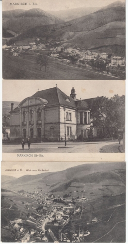 Elsass - Markirch, 8 versch. sw-Ansichtskarten, alle gelaufen/Feldpost 1914/15