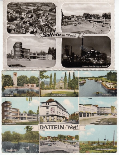 Nordrhein-Westfalen - Datteln, 4 sw- bzw. farb. AK (Busbahnhof etc.) ex 60/70er