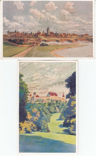 Thüringen - Eisenach etc., Lutherstätten, 6 farb. Künstlerkarten, ca. 1930