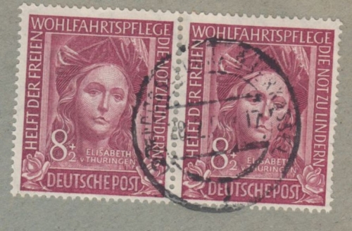 BRD - 8 Pfg. Wofa 1949, waagr. Paar u.a., Brief-Vds. Düsseldorf - Berlin
