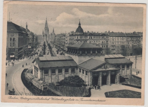 Berlin - Berlin, Untergrundbahnhof Wittenbergplatz, sw-AK gelaufen 1929