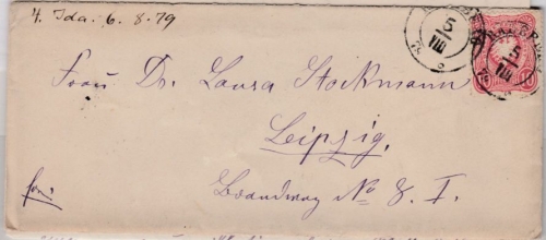 DR/Sachsen - Radeberg 1879, K2 a. Brief n. Leipzig, mit Inhalt v. Bad Liegau