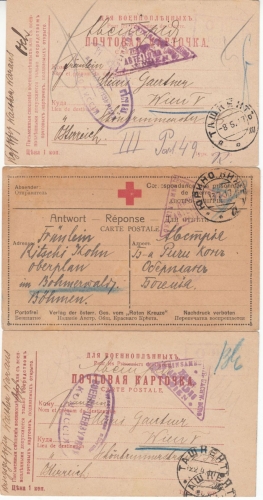 Österreich - 11 Karten/1 Brief Kriegsgefangenenpost, Zensuren, Rotes Kreuz etc