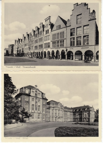 Nordrhein-Westfalen - Münster, 7 sw- Ansichtskarten ca. 1935 - ungelaufen