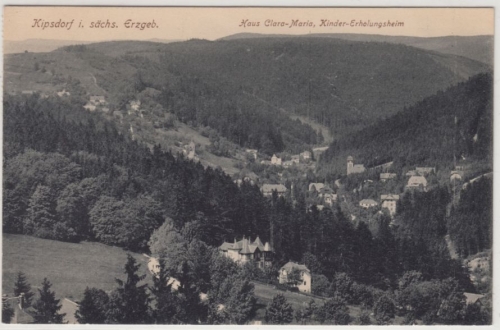 Sachsen - Kipsdorf i. Erzgebirge, Haus Clara-Maria Kindererholungsheim, sw-AK